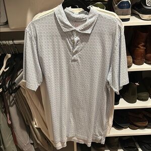 Peter Millar White Polo Shirt with Subtle Texture